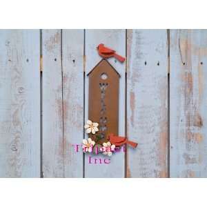   Metal Vertical Home Décor Birdhouse Welcome Sign: Home & Kitchen