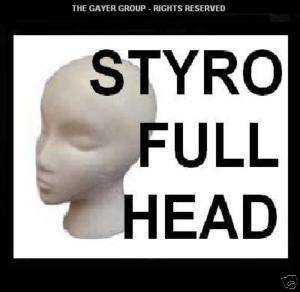 DOZEN WIG TOUPEE STYRO STYROFOAM HEAD #STYRO CASE 12  