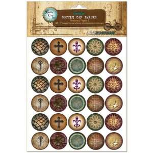   Edition Collection   Bottle Cap Images   Abstract Paper 2   1 Inch