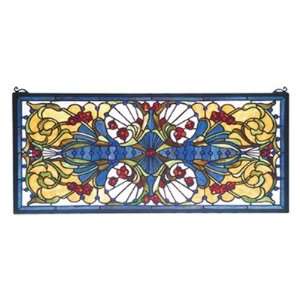   Floral Nouveau Sonja Transom Stained Glass Window: Home & Kitchen