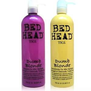 Tigi Bed Head Dumb Blonde Shampoo 25.36oz(750ml) & Reconstructor 25 