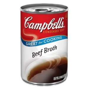 Campbells Beef Broth, 10.5 oz Cans, 12 ct:  Grocery 