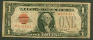 1928 $1 Red Seal FR: 1500 Legal Tender Note Bill ** NO RESERVE 