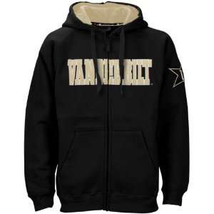 Vanderbilt Commodores Black Classic Twill Full Zip Hoody Sweatshirt 