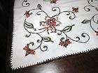 CHRISTMAS OBSESSION OF MUSHROOMS VTG GERMAN HAND EMB RUNNER TABLECLOTH 