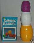 vintage saving barrel bank toy hong kong mib 