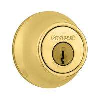 Kwikset 660 3 Polished Brass Single Cylinder Deadbolt Door Lock 