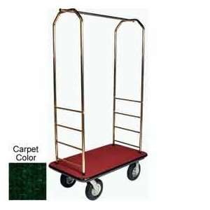  Easy Mover Bellman Cart Brass, Green Carpet, Black Bumper 