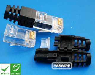 50x eLINK 3 piece Cat6 RJ45 Modular PlugnBoot RoHS  