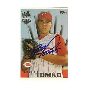  Brett Tomko Cincinnati Reds 1996 Topps Signed Card: Sports 