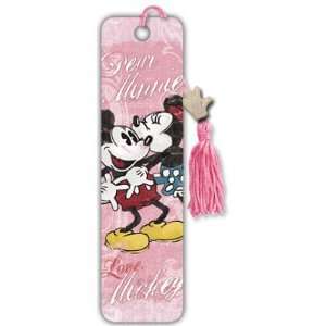   2x6) Disney Mickey and Minnie Mouse Beaded Bookmark
