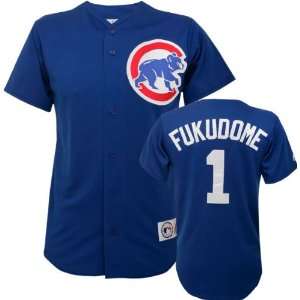  Kosuke Fukudome Blue Majestic MLB Alternate Replica Chicago Cubs 