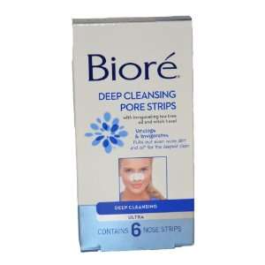  Ultra Deep Cleansing Pore Strips by Biore, 6 Count: Beauty
