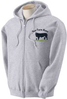 Black Baldy Beef Bull Custom Farm Name Embroidered Sweatshirt S M L XL 