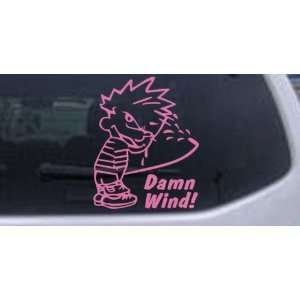 Damn Wind Funny Pee Ons Car Window Wall Laptop Decal Sticker    Pink 