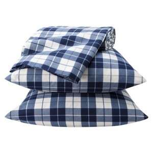 BLUE FLANNEL SHEETS set  warm & toasty  
