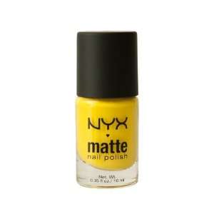  NYX Cosmetics Matte Nail Lacquer Polish MNP01 Matte Yellow 