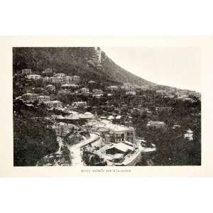 1907 Print Hong Kong Mountainside Cityscape Shan Leng China Peoples 
