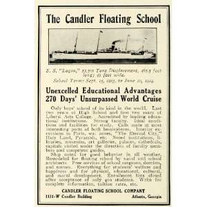 1923 Ad Boys Candler Floating School World Cruise Ship S 