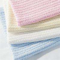 100% COTTON CELLULAR BABY COT BLANKETS   WHITE/CREAM/PINK/BLUE  