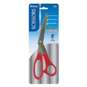   : BAZIC 8 Inch Bent Handle Stainless Steel Scissors: Office Products