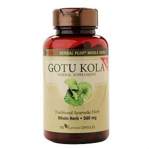  GNC Herbal Plus Gotu Kola 500mg, Veggie Caps, 100 ea 