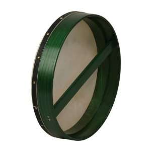  Bodhran, 18x3.5, Fixed, Green, Single Musical 