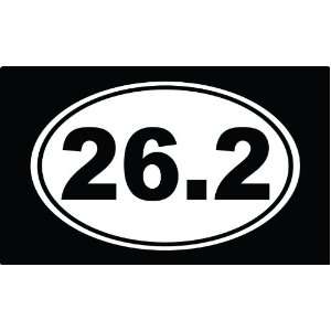  Full Marathon 26.2 Car Decal Window Sticker WHITE 
