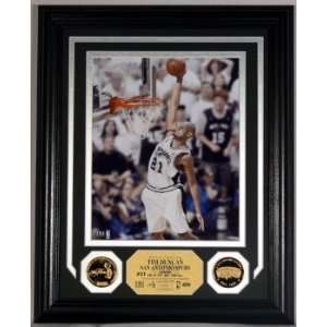 Tim Duncan Photomint with 2 Gold Coins
