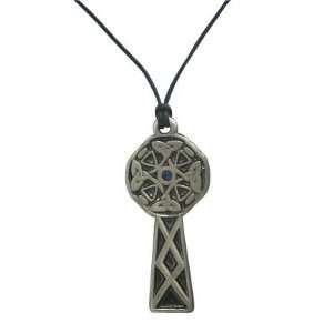  Celtic Ceremony Cross Pendant Necklace with Cz Jewel 