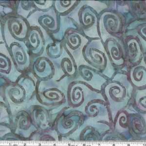  45 Wide Batik Expression Scroll Teal Fabric By The Yard 