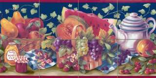 Fruit Mural Ceramic Grape Apples Backsplash Tile #81  