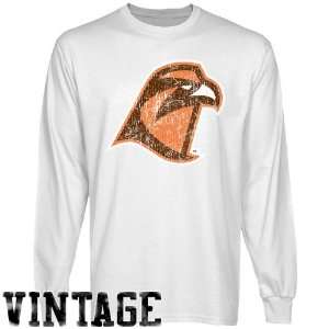 NCAA Bowling Green State Falcons White Distressed Logo Vintage Long 