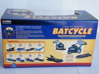   BOXED CORGI BATMAN BATMOBILE BATCYCLE LARGE 1/16TH SCALE MODEL BATBIKE