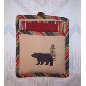  Kay Dee Bear Embroidery Pocket Mitt Set