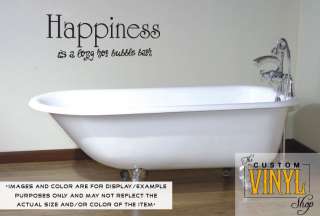 Happiness Is A Long Hot Bubble Bath   Vinyl Wall Art Decal Sticker