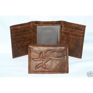  HOUSTON ASTROS Leather TriFold Wallet NEW! dkbr3 