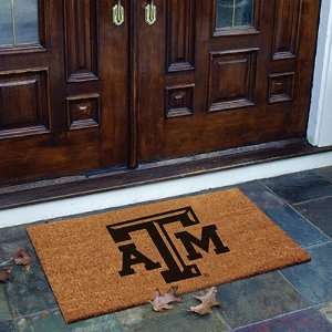  Texas A&M Aggies Flocked Coir Door Mat: Sports & Outdoors