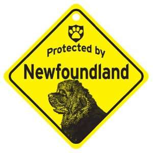  Newfoundland Protected By Dog Sign and caution Gift