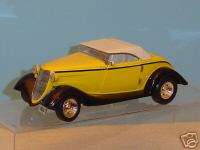 1934 FORD ROADSTER STREET ROD 1:24 YELLOW HIGH DETAIL  