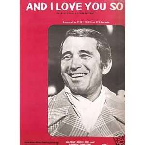    Sheet MusicPerry Como And I Love You So 109 