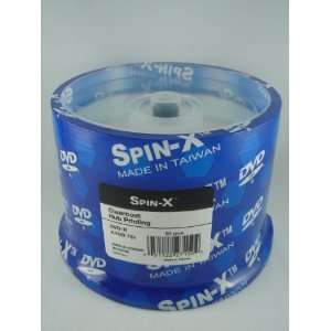  SPIN X DVD R 16X, Clearcoat in hub   50 Pack in Cake Box 