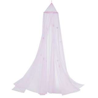 BED CANOPY WITH SOFT PINK BUTTERFLY BUTTERFLIES  