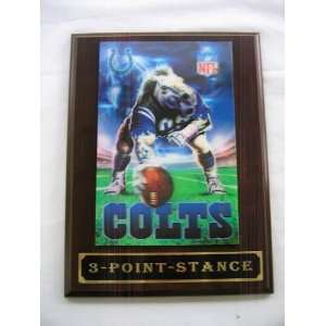  Indianapolis Colts 3D Plaque   3 Point Stance: Sports 