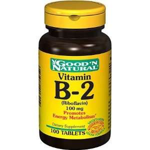 GoodN Natural   Vitamin B 2 (Riboflavin) 100 mg, 100 Tablets:  