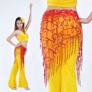 Hot Belly Dance dancing costumes Triangle Fringe Hip Scarf Waist Chain 