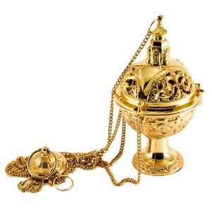   Supplies   Censer, Incense Thurible, 22k Gold Plate 