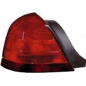  FORD CROWN VICTORIA TAIL LIGHT LH (DRIVER SIDE), With 2 Bulbs, Black 