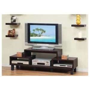   TV Stand / Entertainment Center in Red Cocoa/Black: Home & Kitchen