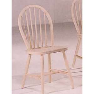  Set of Four Solid Wood White Wash Finish Windsor Chairs 